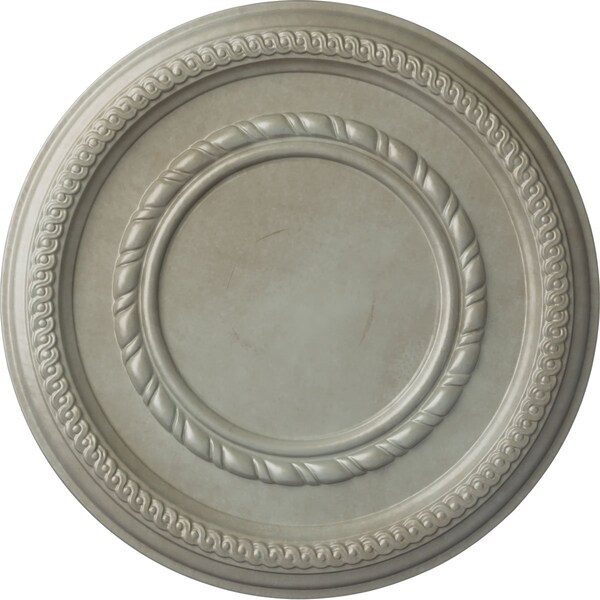Ekena Millwork Federal Roped Small Ceiling Medallion (Fits Canopies up to 6"), 12 5/8"OD x 1 1/8"P, Flash Gold CM12FEFLS - main
